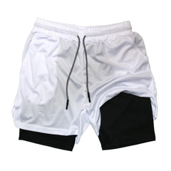 Men’s 2-in-1 Double-Layer Fitness Shorts