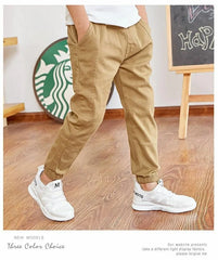 Boys Cotton Sports Pants – Casual Spring & Autumn Trousers (3–13 Years)