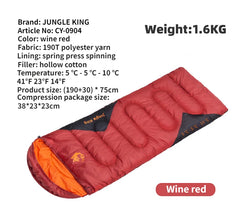 JUNGLEKING CY0904 4-Season Ultralight Waterproof Camping Sleeping Bag