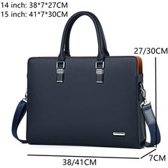 MOTAORA Genuine Leather Laptop Briefcase (14–15.6")