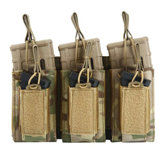Tactical Triple Mag Holder – Open-Top MOLLE Magazine Pouch for M4/M16/AK