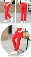 Kids Winter Warm Pants – Cotton-Padded Waterproof Ski Trousers (2–12Y)