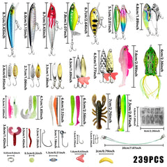 Multi-Lure Fishing Kit with Tackle Box – 83 to 409pcs