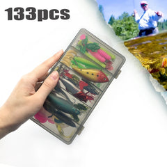 Multi-Lure Fishing Kit with Tackle Box – 83 to 409pcs