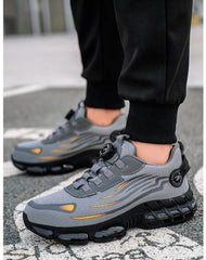 Rotating Button Men’s Safety Shoes – Anti-Smash, Anti-Puncture Work Sneakers