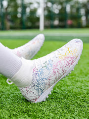 Men’s High-Top Soccer Shoes – Turf Training Anti-Slip Cleats