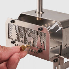 Portable Mini Folding Charcoal Stove – Stainless Steel Outdoor Fire Pit & Wood Burner for Camping