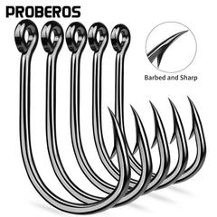 10Pcs High Carbon Steel Barbed Fishhooks