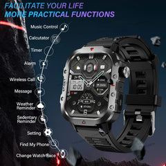 KESHUYOU Smart Watch 2.01″ HD – Bluetooth Calling & LED Flashlight