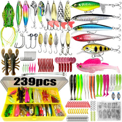 Multi-Lure Fishing Kit with Tackle Box – 83 to 409pcs