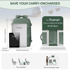 Ryanair 40x20x25 Cabin Backpack – Airline Approved Travel & Laptop Bag