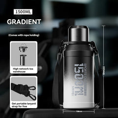 2L Stainless Steel Insulated Thermos Bottle – Hot & Cold Drink Vacuum Flask