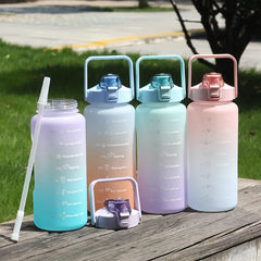 2000ml Large Capacity Gradient Water Bottle – Outdoor Sports & Fitness