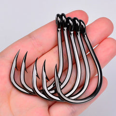 10Pcs High Carbon Steel Barbed Fishhooks