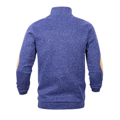 Men’s Henley Stand-Collar Pullover – Casual Long-Sleeve Sweatshirt