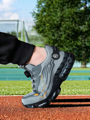 Men’s Rotating Button Safety Work Shoes – Durable Anti-Impact Protective Sneakers