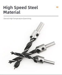 SIQICNC HSS Countersink Drill Bit Set 3–10mm – Chamfer & Pilot Hole Cutter