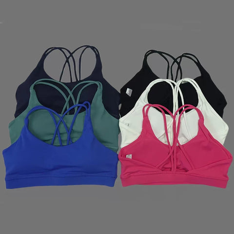 Women’s Sports Bra – Shockproof, Soft, Solid Color