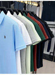 Men’s Luxury Cotton Polo – Pony Embroidery Short Sleeve