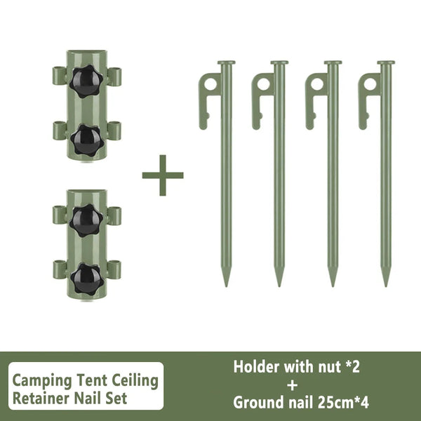 Portable Tent Rod Holder Set – Windproof Canopy Pole Fixing Kit for Camping & Fishing