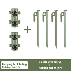 Portable Tent Rod Holder Set – Windproof Canopy Pole Fixing Kit for Camping & Fishing