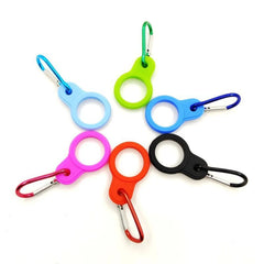 Outdoor Water Bottle Holder with Rubber Buckle & Carabiner Clip