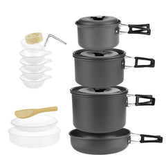 Lightweight Camping Cookware Set – Portable Pot & Pan Kit for 1–7 People