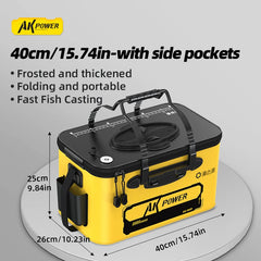 YUZHIYUAN Foldable Fishing Bucket – Portable Large-Capacity EVA Live Fish Container