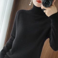 2025 Women’s Turtleneck Knit Sweater – Thick Warm Autumn/Winter Pullover