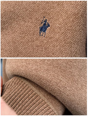 High-Quality Me Half-Zip Sweater – Designer Knit Pullover with Plush Warm Lining & Embroidered Horse Logo