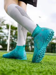 Men’s High-Top Soccer Shoes – Turf Training Anti-Slip Cleats