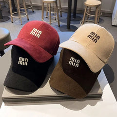 High-Quality Korean Embroidered Hard-Top Baseball Cap – Unisex Spring & Autumn Suncap