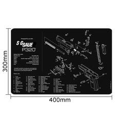 Gun Cleaning Rubber Mat — 3D Firearm Bench Mat / Mouse Pad (AR15 AK47 Glock 1911 etc.)