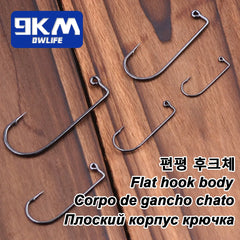 High Carbon Steel Fishing Jig Hooks – 50~100Pcs Long Shank Aberdeen Hooks