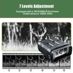 4K Night Vision Binocular Device 10x Digital Zoom Full Dark 800m Infrared WiFi Telescope For Hunting Camping Video Record