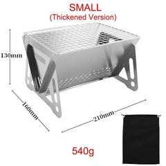 304 Stainless Steel Portable BBQ Grill – Foldable Camping Kit