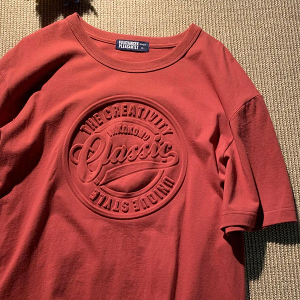 Vintage 3D Print Steel Seal T-Shirt – Casual Loose Unisex Tee