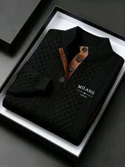 Men’s Stand Collar Knitted Sweater