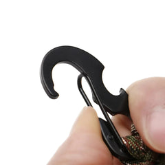 Outdoor Paracord Keychain Carabiner – Survival Kit with Bottle Opener & Rope Tools