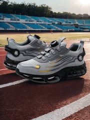 Men’s Rotating Button Safety Work Shoes – Durable Anti-Impact Protective Sneakers