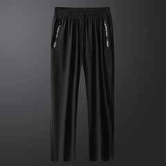 Men’s Quick-Dry Running Pants – Zipper Fitness Trousers