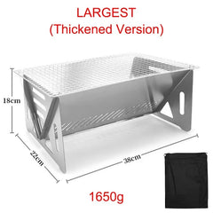 304 Stainless Steel Portable BBQ Grill – Foldable Camping Kit