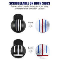 PGM Golf Ball Line Marker Tool with 2 Marker Pens – Alignment & Putting Guide