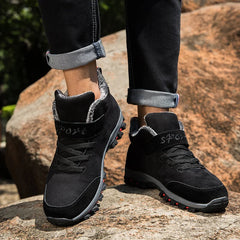 Men’s Waterproof Suede Winter Ankle Boots – Non-Slip