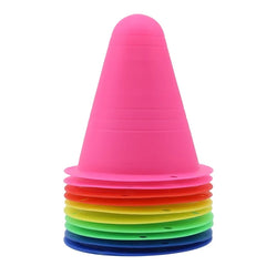 10PCS Training Cones Set – Soft Sports Marker for Soccer, Skating, and Fitness Drills