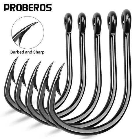 10Pcs High Carbon Steel Barbed Fishhooks