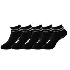 5 Pairs Women’s Non-Slip Grip Socks – Yoga & Pilates