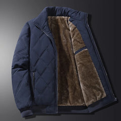 Men’s Thick Warm Winter Parka – Cotton Padded Casual Stand Collar Jacket