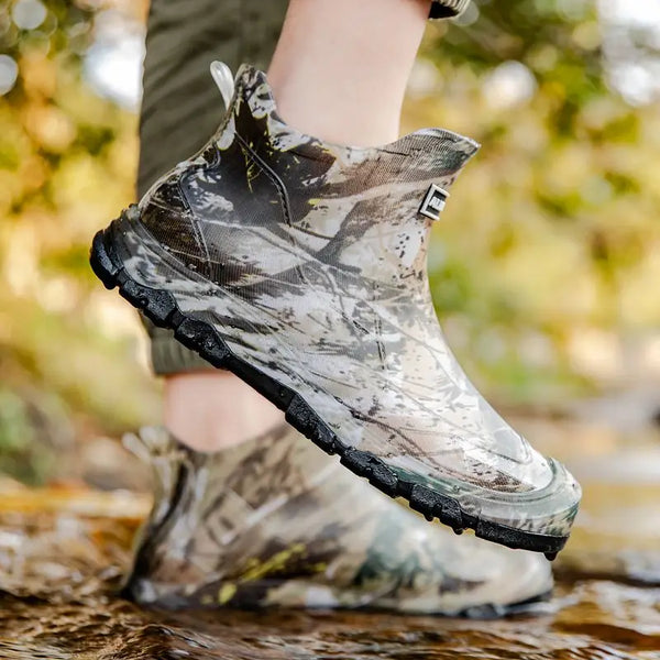Men’s Camouflage Waterproof Fleece-Lined Rain Boots – Warm Garden Gumboots 2025