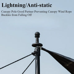 4pcs Camping Tent Poles with Lightning Caps – Durable Canopy Support Set